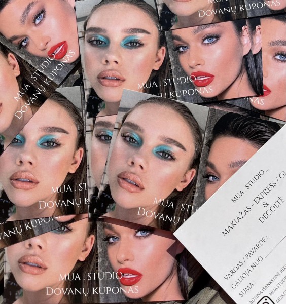 MUA STUDIO Fizinis dovanų kuponas